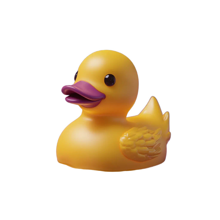 Cosmic Yellow Duck Vinyl Car Decal Sticker – Waterproof & UV-Resistant 8"
