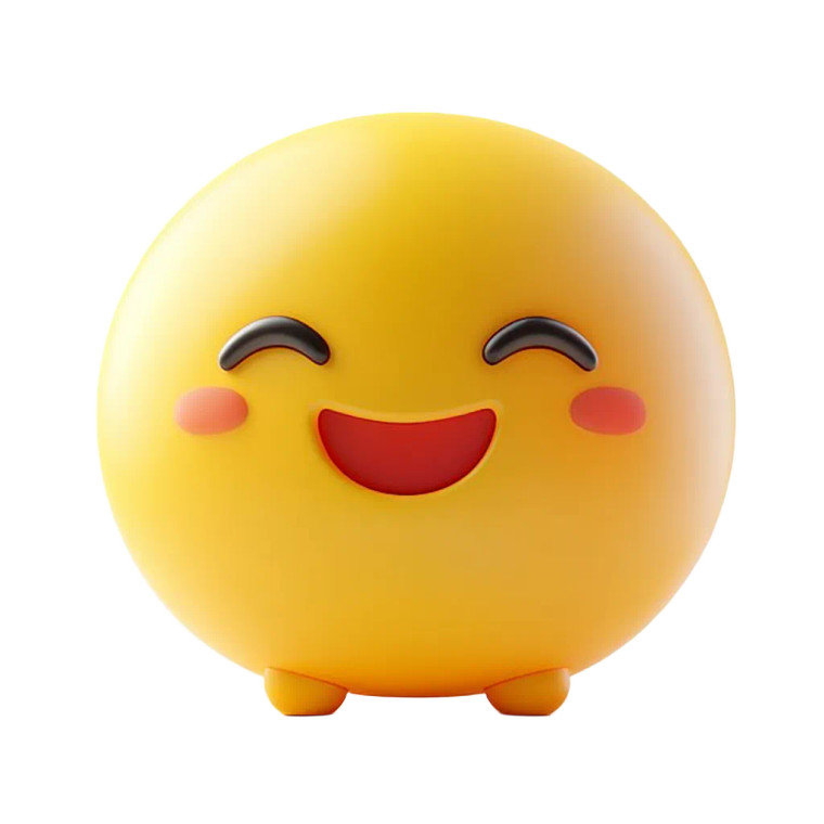 3D Smile Icon Vinyl Car Decal Sticker – Waterproof & UV-Resistant 8"