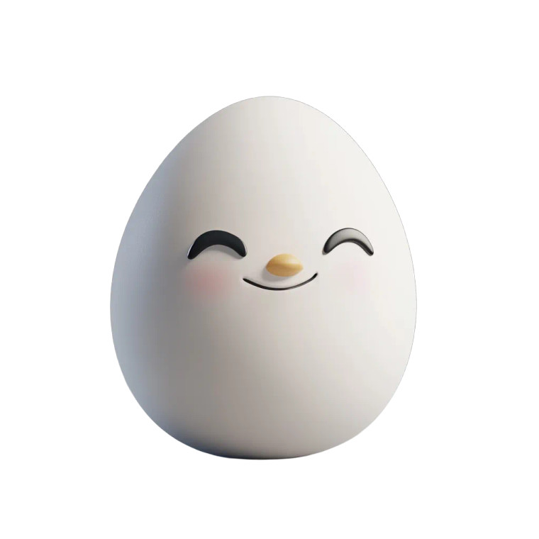 Smiling Egg Vinyl Car Decal Sticker – Waterproof & UV-Resistant 8"