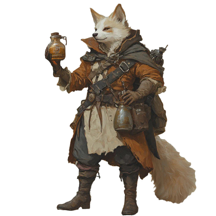 Kitsune Adventurer Portrait Vinyl Car Decal Sticker – Waterproof & UV-Resistant 8"