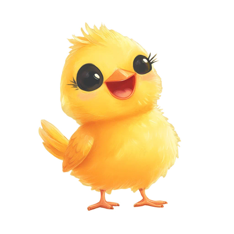 Happy Chick V2 Vinyl Car Decal Sticker – Waterproof & UV-Resistant 8"