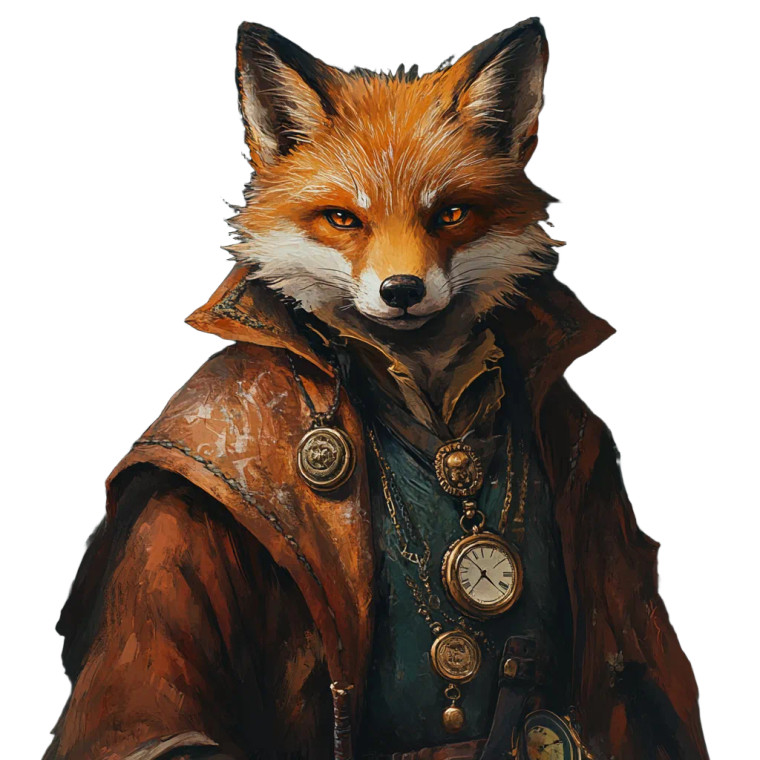 Fox Mage Portrait Vinyl Car Decal Sticker – Waterproof & UV-Resistant 8"