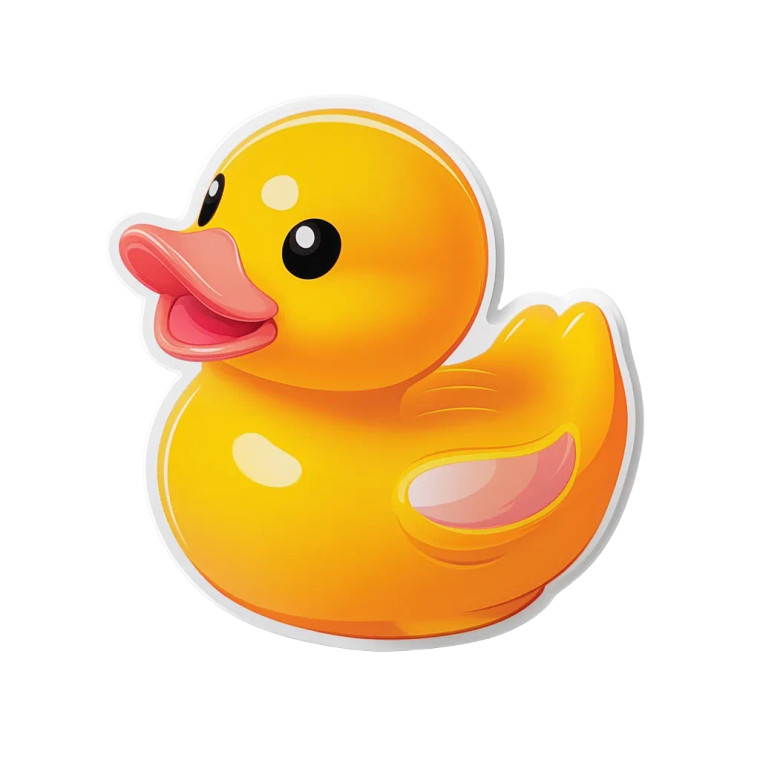 Rubber Ducky Piggy Vinyl Car Decal Sticker – Waterproof & UV-Resistant 8"