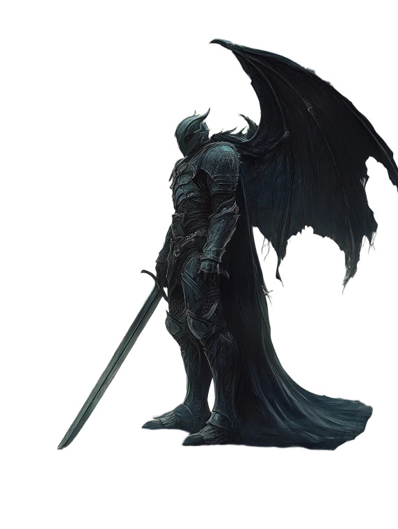 Winged Dragon Knight Vinyl Car Decal Sticker – Waterproof & UV-Resistant 8"