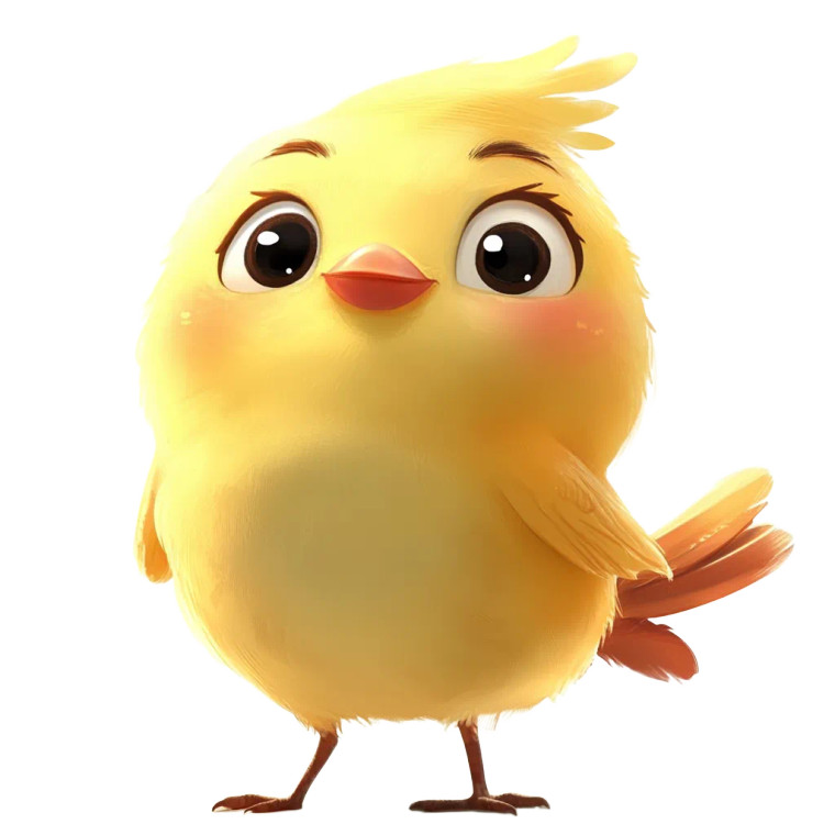 Cheerful Yellow Bird V2 Vinyl Car Decal Sticker – Waterproof & UV-Resistant 8"