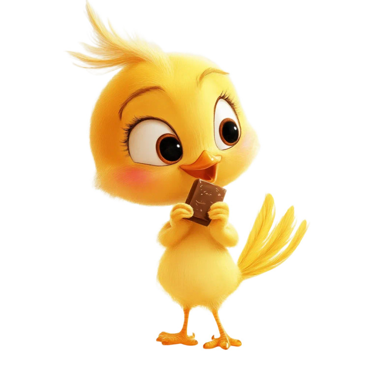 Tweety With Chocolate Vinyl Car Decal Sticker – Waterproof & UV-Resistant 8"