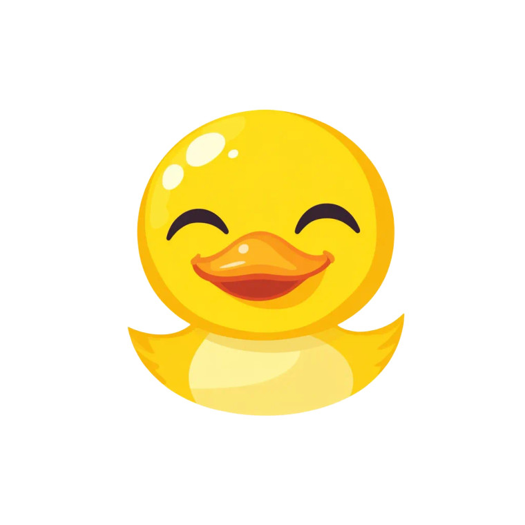 Cheeky Duck Emoji Vinyl Car Decal Sticker – Waterproof & UV-Resistant 8"