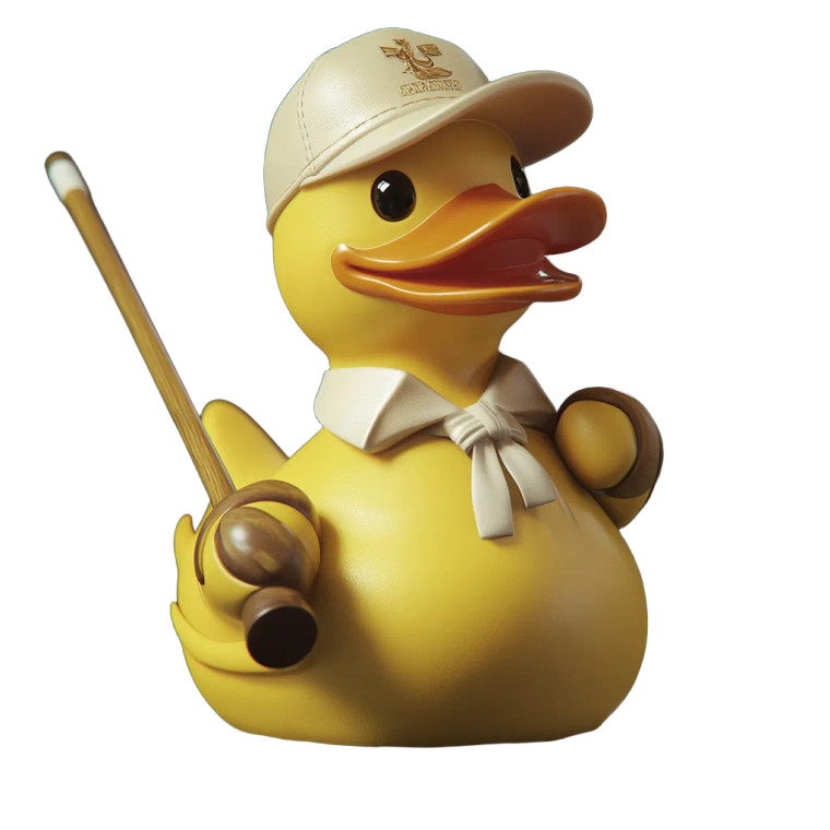 Duck Polo Player Vinyl Car Decal Sticker – Waterproof & UV-Resistant 8"