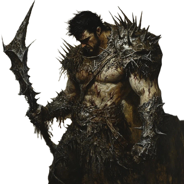 Spiked Goliath Warrior Vinyl Car Decal Sticker – Waterproof & UV-Resistant 8"