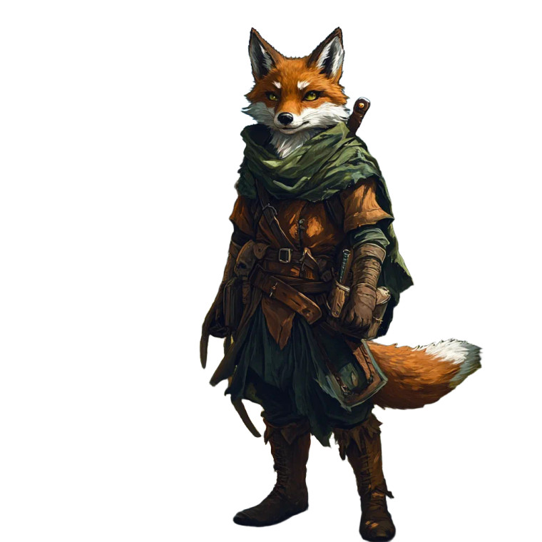 Fantasy Fox Commoner Vinyl Car Decal Sticker – Waterproof & UV-Resistant 8"