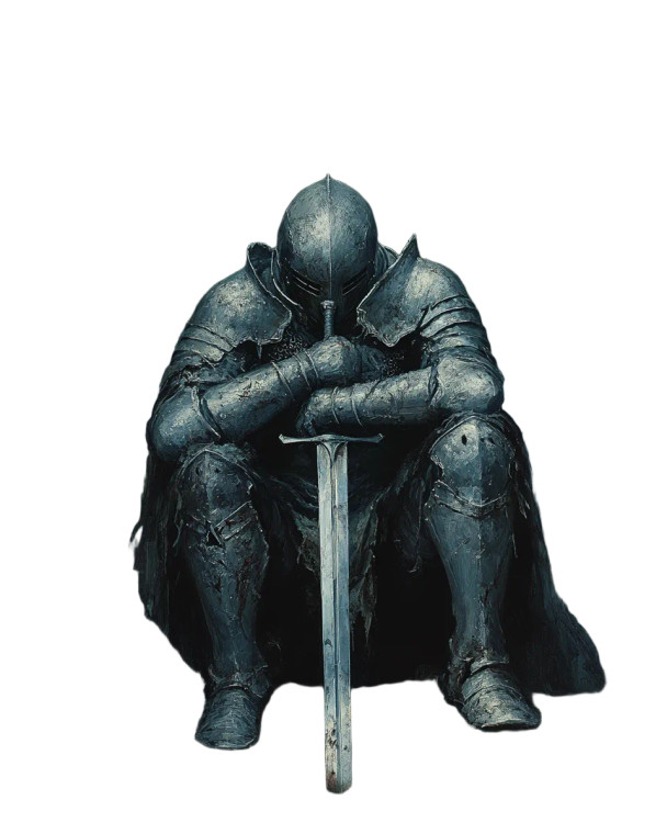 Silver Knight V3 Vinyl Car Decal Sticker – Waterproof & UV-Resistant 8"
