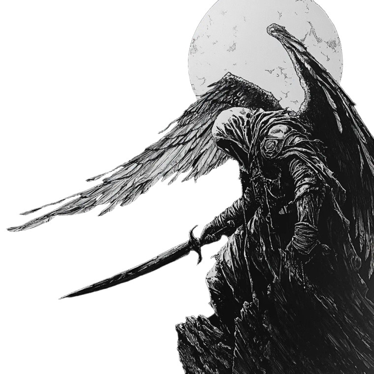 Biblical Seraphim Art Vinyl Car Decal Sticker – Waterproof & UV-Resistant 8"