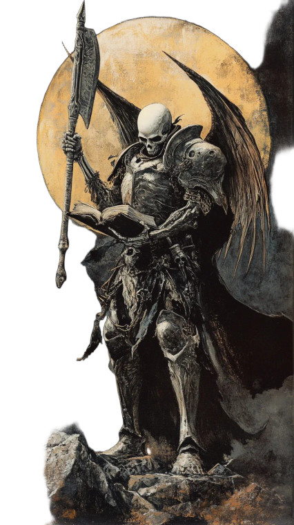 Skeletal Archangel Art Vinyl Car Decal Sticker – Waterproof & UV-Resistant 8"