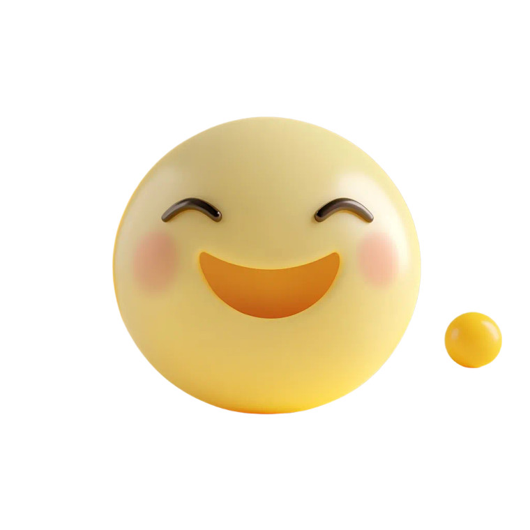 3D Yellow Smiley Vinyl Car Decal Sticker – Waterproof & UV-Resistant 8"