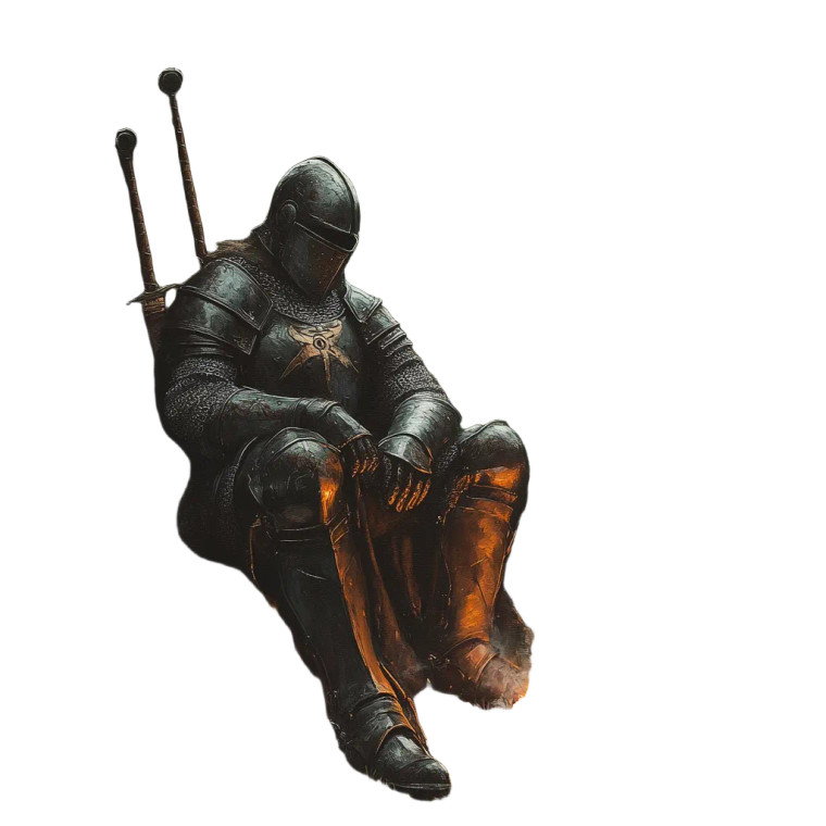 Knight By Fire V2 Vinyl Car Decal Sticker – Waterproof & UV-Resistant 8"