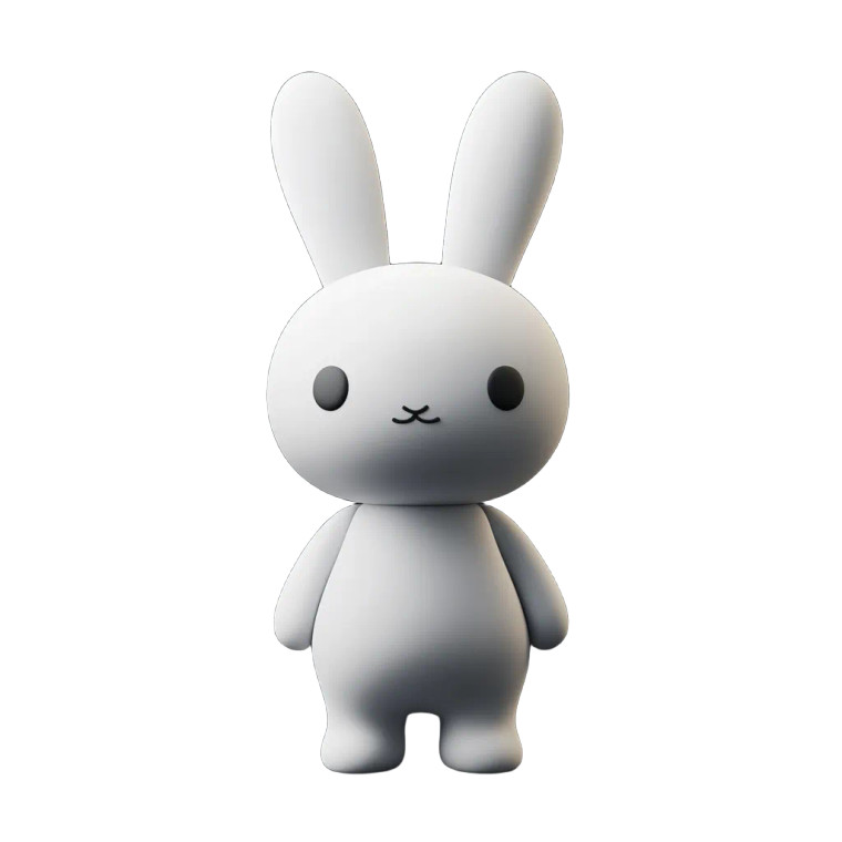 White Easter Bunny Vinyl Car Decal Sticker – Waterproof & UV-Resistant 8"