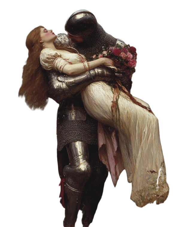 Knight And Lady V2 Vinyl Car Decal Sticker – Waterproof & UV-Resistant 8"
