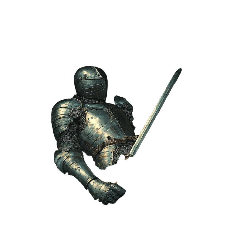 Resting Knight V8 Vinyl Car Decal Sticker – Waterproof & UV-Resistant 8" Resting Knight V8 Vinyl Car Decal Sticker – Waterproof & UV-Resistant 8"