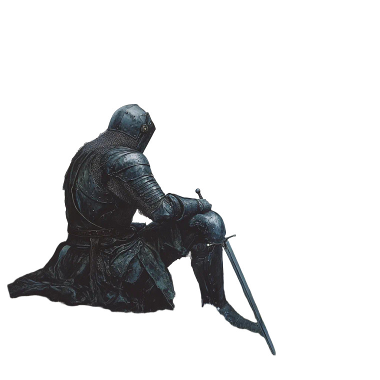 Lone Knight'S Vigil Vinyl Car Decal Sticker – Waterproof & UV-Resistant 8"