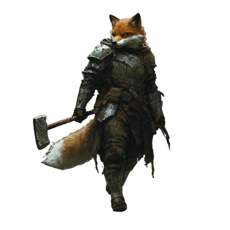 Fox Knight Vinyl Car Decal Sticker – Waterproof & UV-Resistant 8"