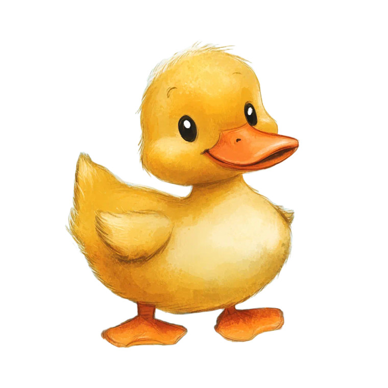 Cute Watercolor Duck Vinyl Car Decal Sticker – Waterproof & UV-Resistant 8"
