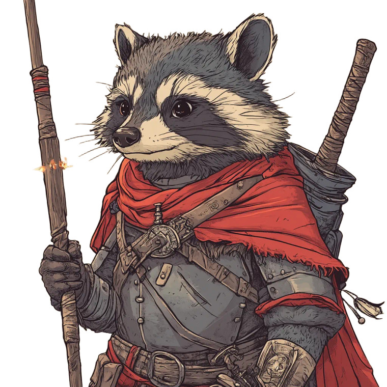 Armored Raccoon Warrior V3 Vinyl Car Decal Sticker – Waterproof & UV-Resistant 8"