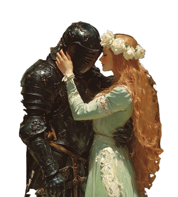 Knight And Lady V4 Vinyl Car Decal Sticker – Waterproof & UV-Resistant 8"