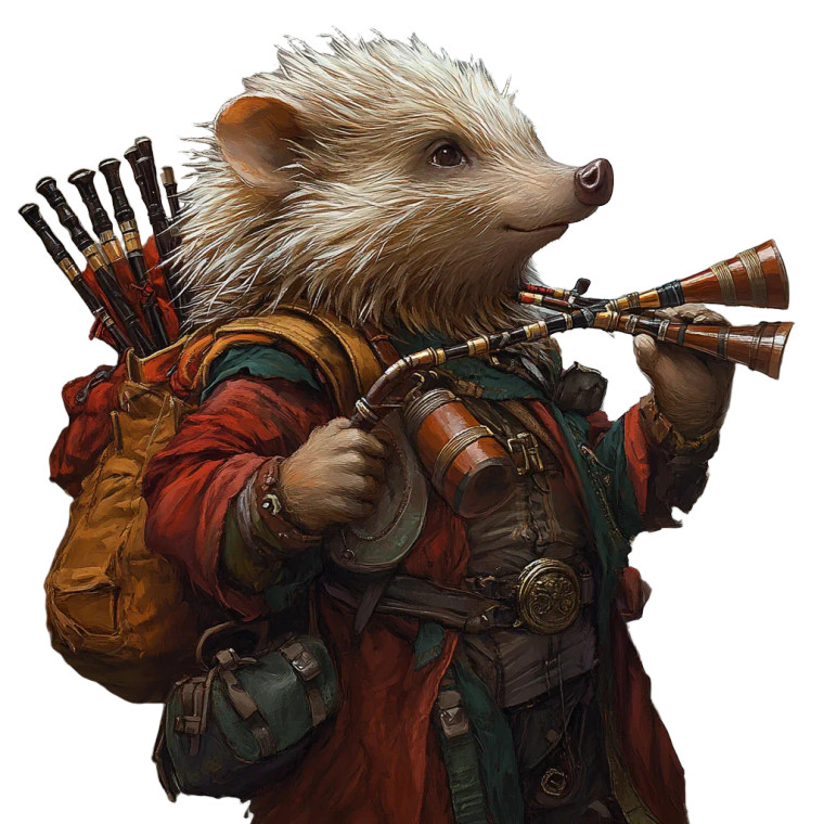 Bard Hedgehog Vinyl Car Decal Sticker – Waterproof & UV-Resistant 8"