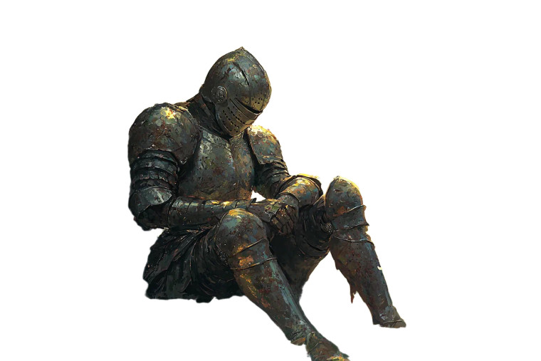 Rusty Knight Vinyl Car Decal Sticker – Waterproof & UV-Resistant 8"