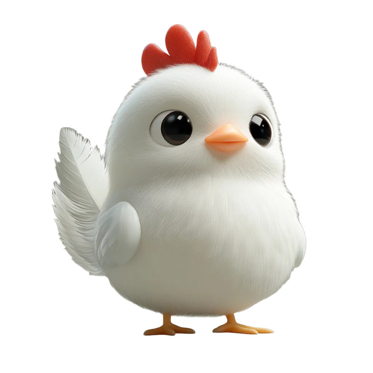 Glossy 3D Chicken Vinyl Car Decal Sticker – Waterproof & UV-Resistant 8"