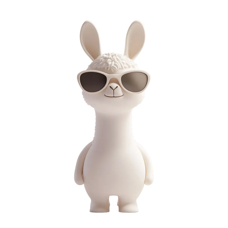 Tiny Llama Sunglasses Vinyl Car Decal Sticker – Waterproof & UV-Resistant 8"