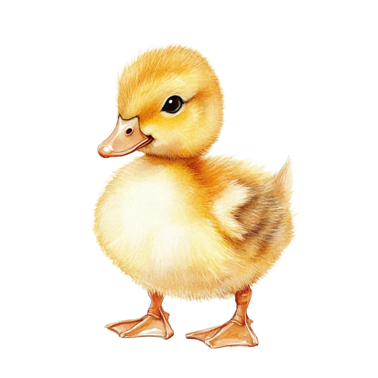 Yellow Baby Duckling Vinyl Car Decal Sticker – Waterproof & UV-Resistant 8"