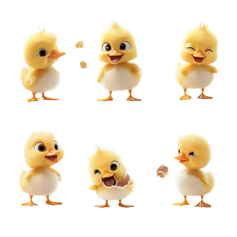 Pixar Ducklings Set Vinyl Car Decal Sticker – Waterproof & UV-Resistant 8"