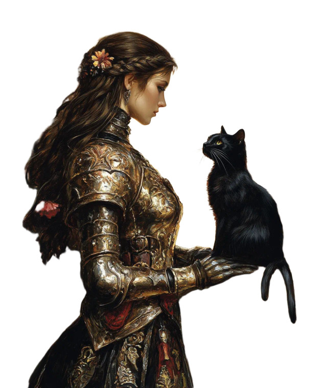 Medieval Warrior Woman Vinyl Car Decal Sticker – Waterproof & UV-Resistant 8"