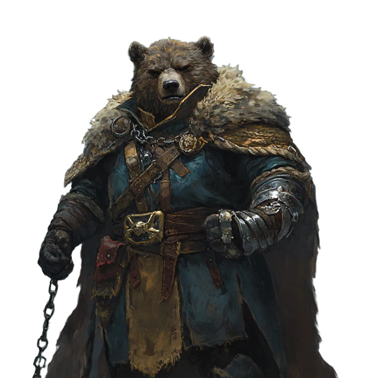 Bearfolk Paladin Vinyl Car Decal Sticker – Waterproof & UV-Resistant 8"