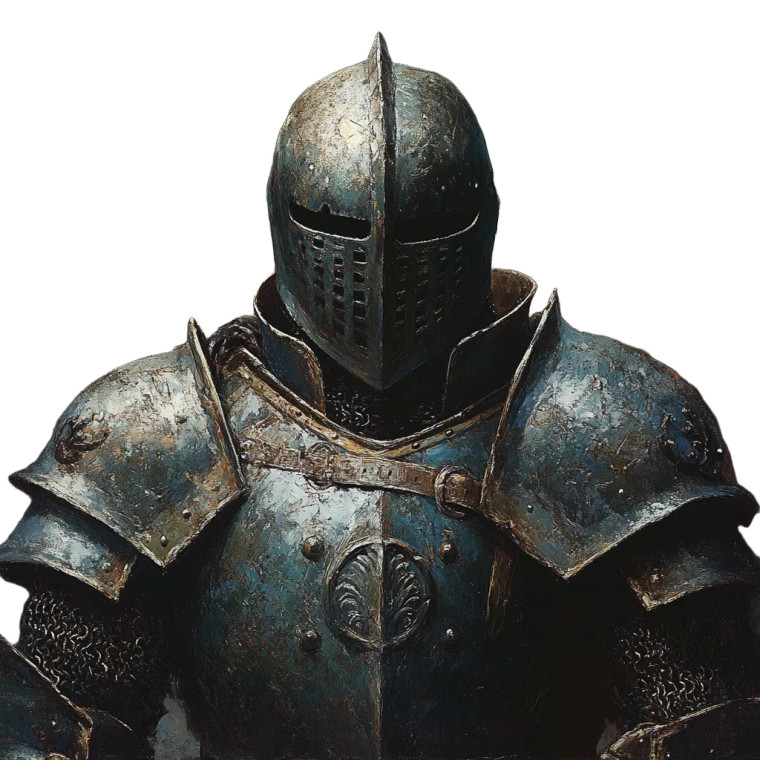 Knight In Armor V5 Vinyl Car Decal Sticker – Waterproof & UV-Resistant 8"