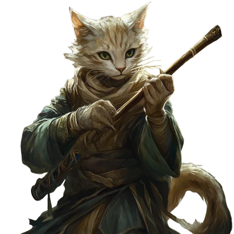 Bardic Tabaxi Flutist Vinyl Car Decal Sticker – Waterproof & UV-Resistant 8"