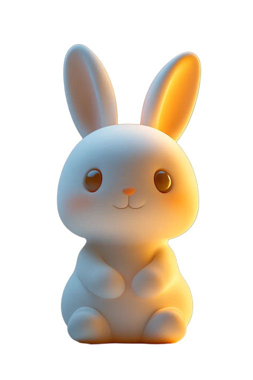 Pixar Rabbit Lamp Vinyl Car Decal Sticker – Waterproof & UV-Resistant 8"