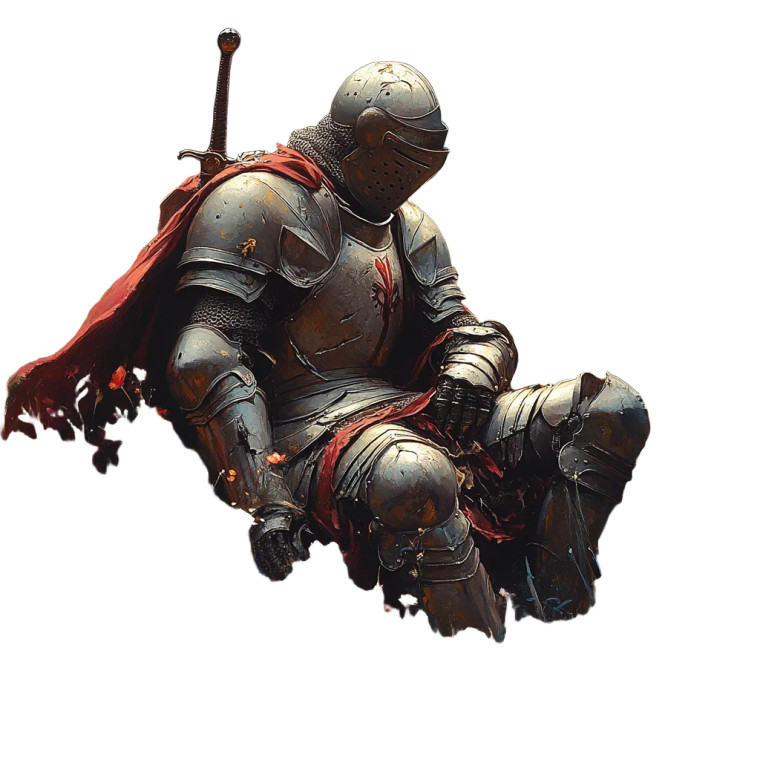 Resting Knight V10 Vinyl Car Decal Sticker – Waterproof & UV-Resistant 8"