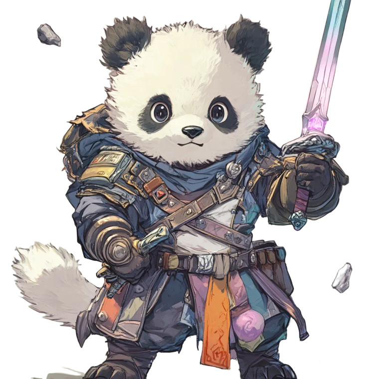 Anime Panda Warrior Vinyl Car Decal Sticker – Waterproof & UV-Resistant 8"
