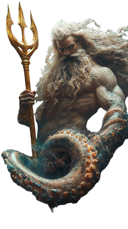 Poseidon'S Battle Vinyl Car Decal Sticker – Waterproof & UV-Resistant 8"