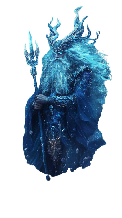 Oceanic Deity Neptune Vinyl Car Decal Sticker – Waterproof & UV-Resistant 8"