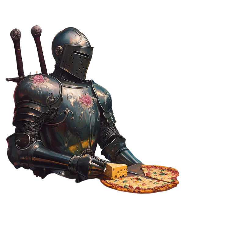 Medieval Knight Feast Vinyl Car Decal Sticker – Waterproof & UV-Resistant 8"