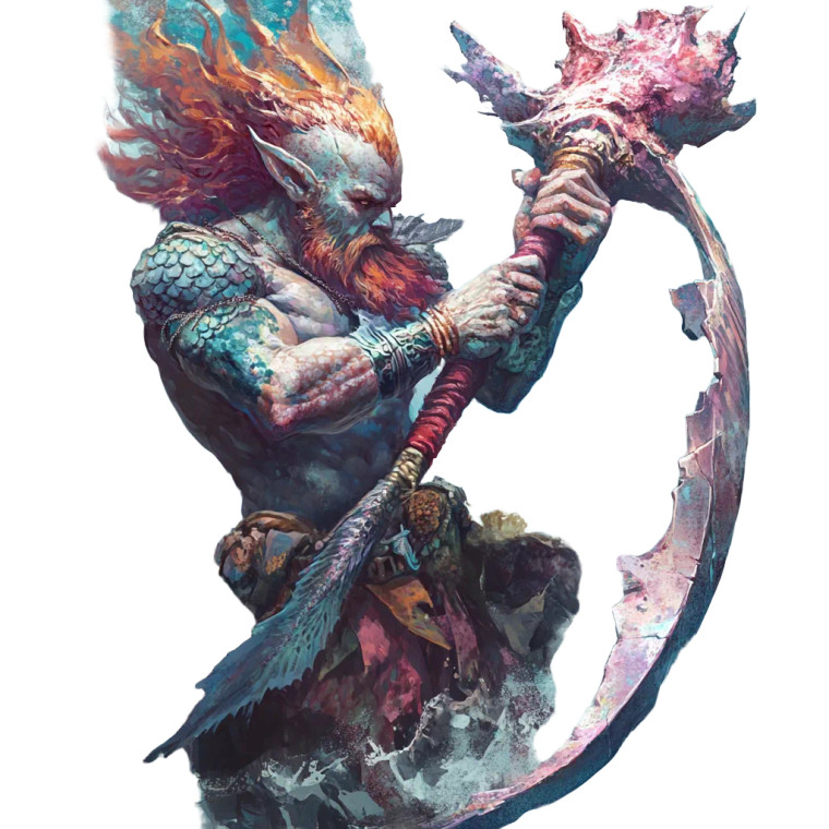 Merfolk Barbarian Art Vinyl Car Decal Sticker – Waterproof & UV-Resistant 8"