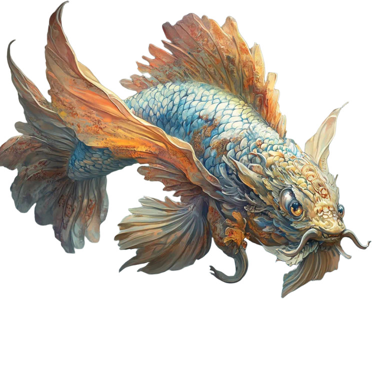 Mythical Fish Creature Vinyl Car Decal Sticker – Waterproof & UV-Resistant 8"