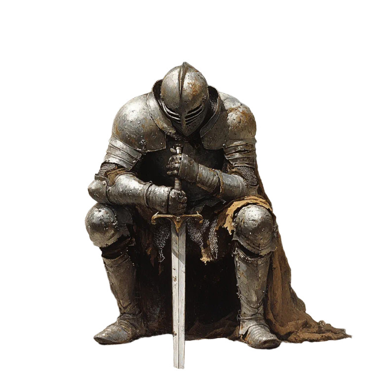 Triumphant Knight Vinyl Car Decal Sticker – Waterproof & UV-Resistant 8"