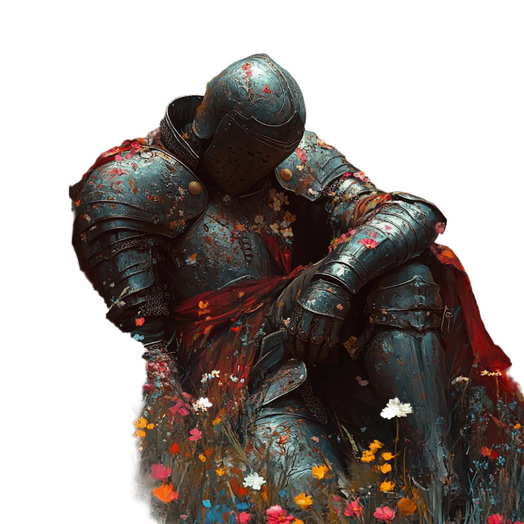 Dying Knight Flowers Vinyl Car Decal Sticker – Waterproof & UV-Resistant 8"