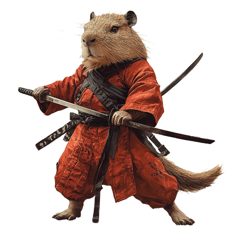 Ninja Capybara Vinyl Car Decal Sticker – Waterproof & UV-Resistant 8" Ninja Capybara Vinyl Car Decal Sticker – Waterproof & UV-Resistant 8"