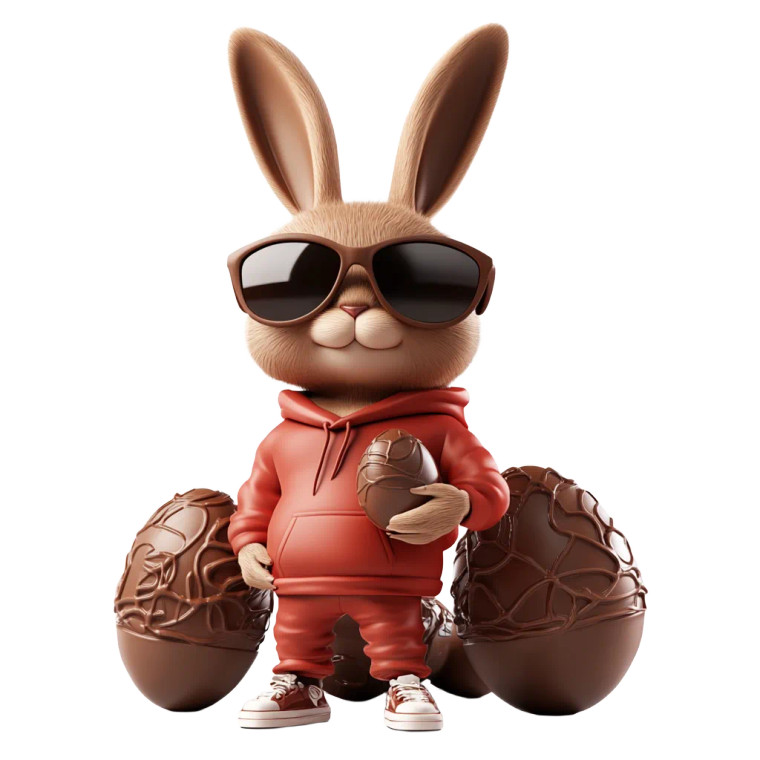 Cool Bunny Character Vinyl Car Decal Sticker – Waterproof & UV-Resistant 8"