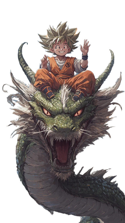 Goku On Shenron Vinyl Car Decal Sticker – Waterproof & UV-Resistant 8"